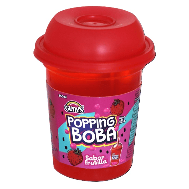 Bebida Popping Boba Frutilla Gunys (350 ML ) 1