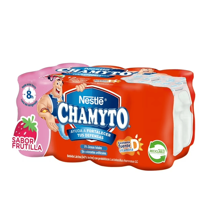 Bebida Láctea Probiótico Sabor Frutilla Multipack Botella, 6 unidades de 80ml 1