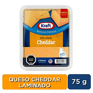 Queso Cheddar Laminado, 75 g