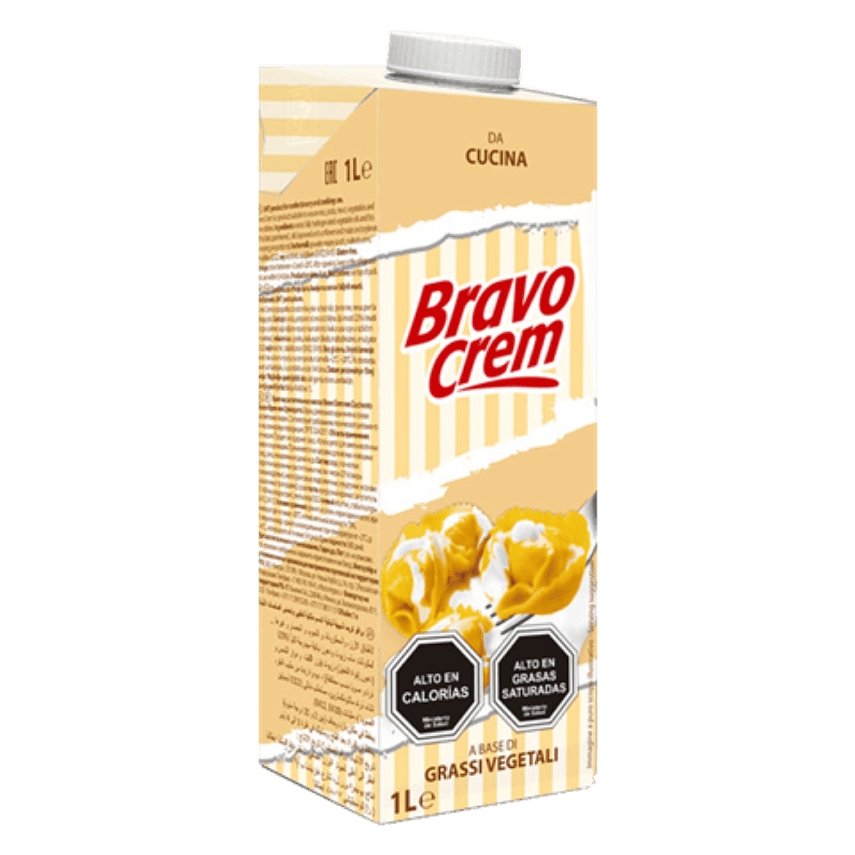 OFERTA 3 UNIDADES - Crema Vegetal Bravo Crem Para Cocinar 1L 1
