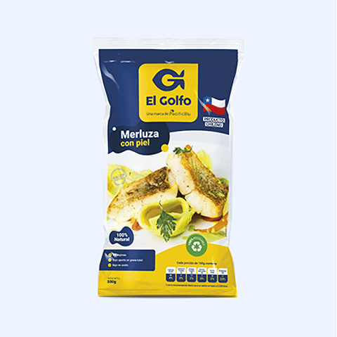Filetes de merluza con piel 500g El Golfo 