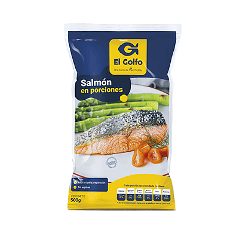 Porciones de salmón con piel 500g El Golfo