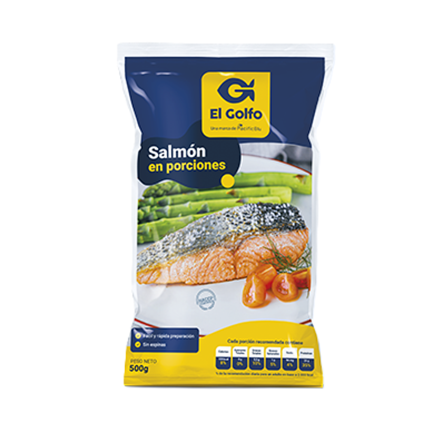 Porciones de salmón con piel 500g El Golfo 1