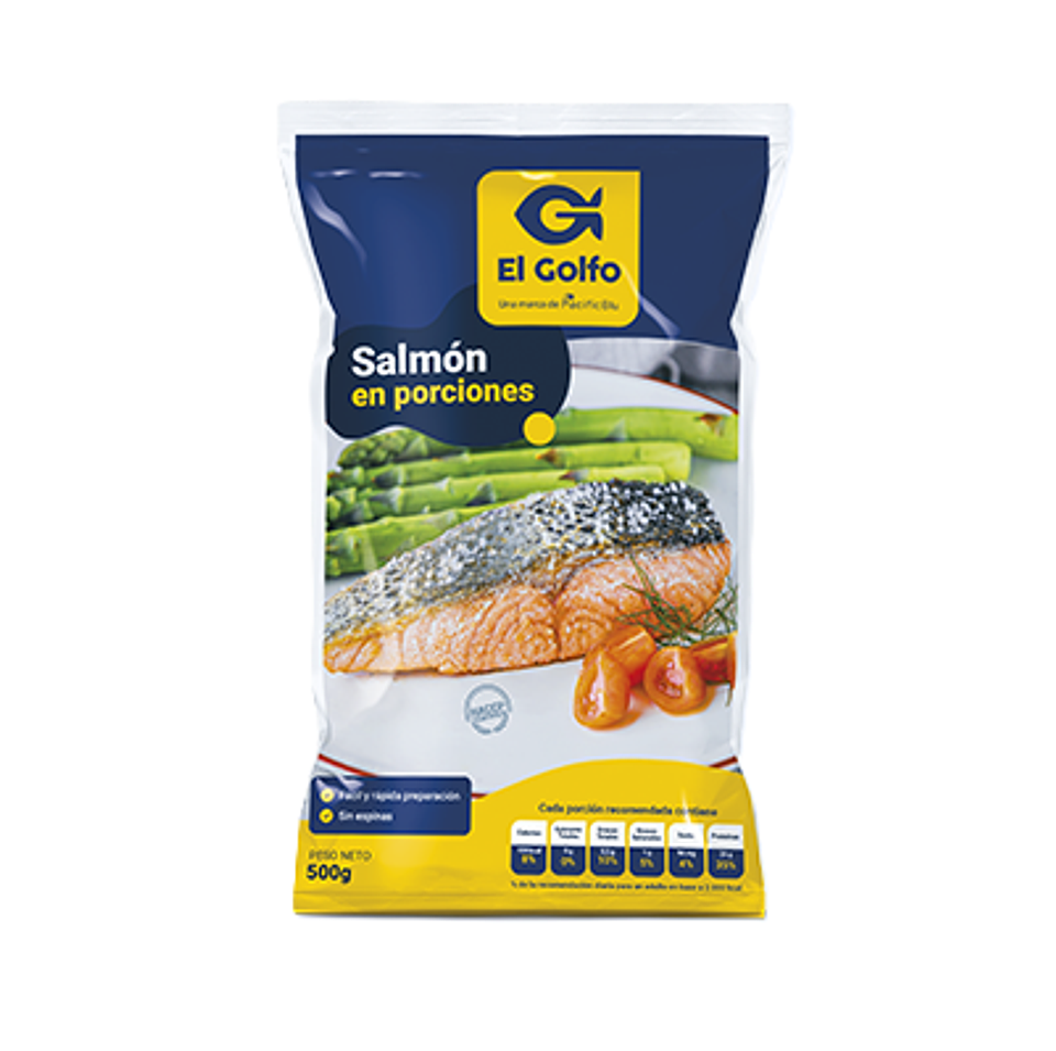 Porciones de salmón con piel 500g El Golfo 1