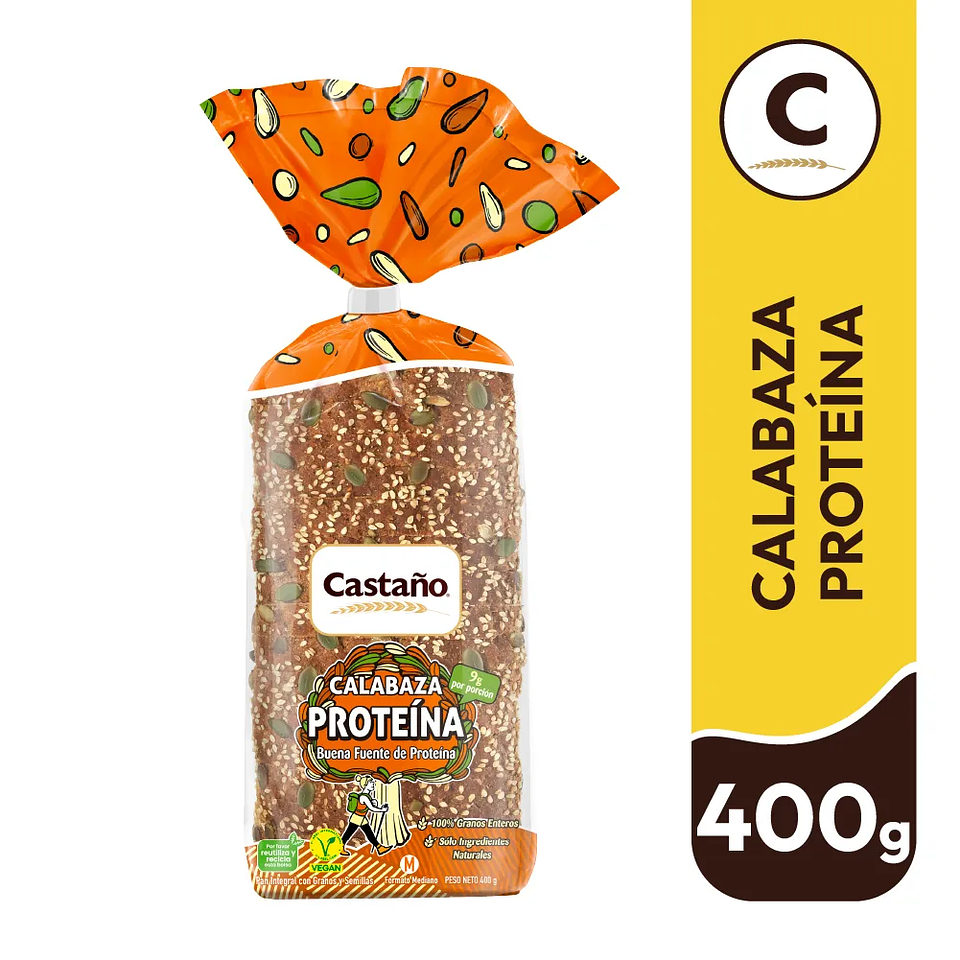 Molde Vegano Integral Calabaza con Proteína de Arveja 400g 1