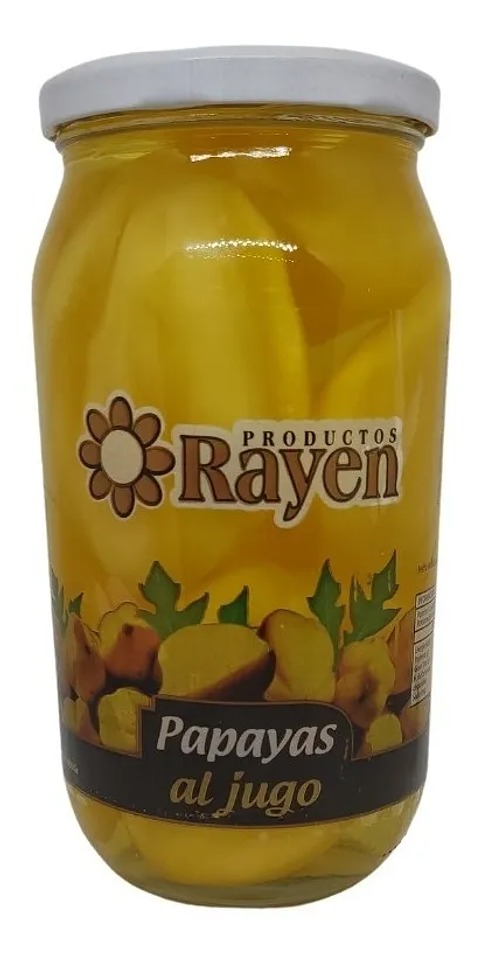 Papaya Al Jugo, Productos Rayen Frasco Grande 1kg