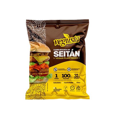 HAMBURGUESA DE SEITÁN 100G VEGUSTA