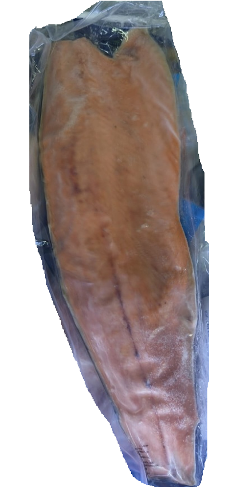 Salmón trim premium con piel, piezas entre 1.3kg a 1.4kg aprox