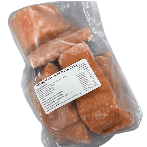 Salmón Atlántico con piel 1kg calibre 100/ 200