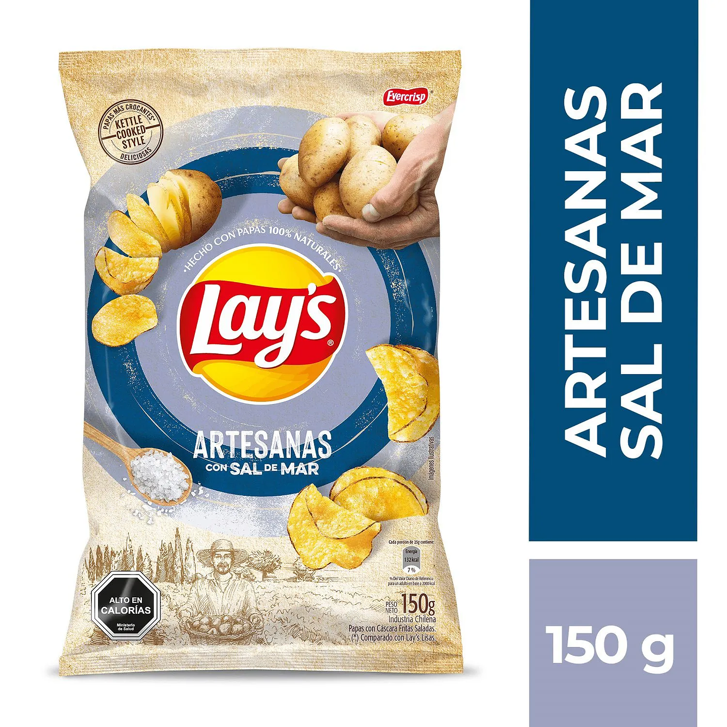 Papas Fritas Lay's Artesanas con Sal de Mar 1