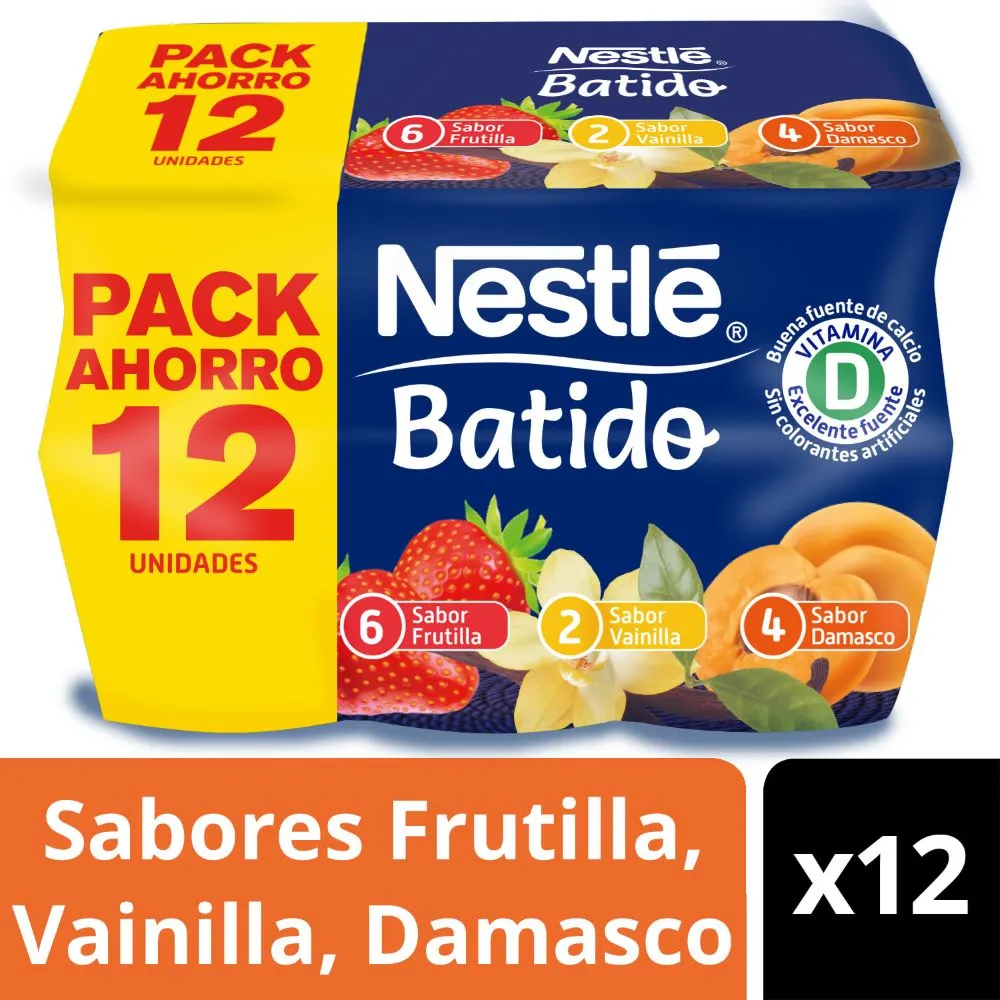 Pack Yoghurt Nestlé tradicional 12 unidades de 115g