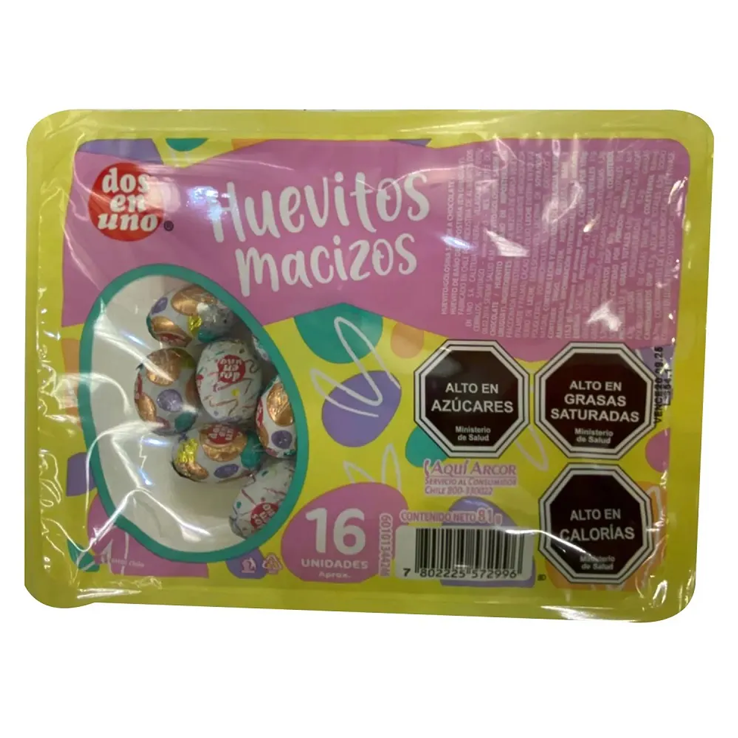 Huevitos de chocolate Dos en uno macizos bandeja 81g 1