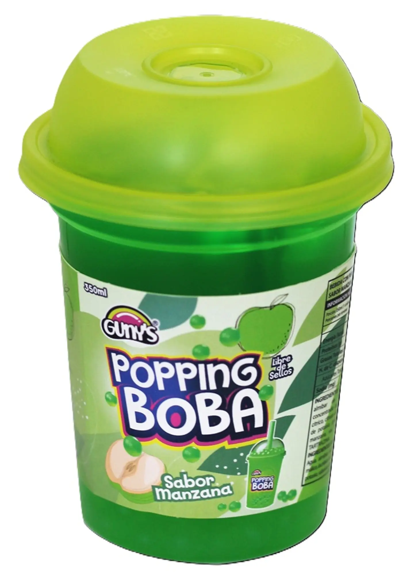 Bebida Popping Boba Manzana Gunys (350 ML) 1
