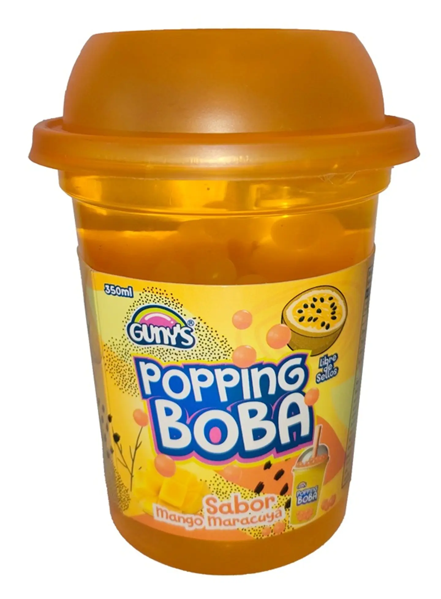 Bebida Popping Boba Durazno Gunys (350 ML) 1
