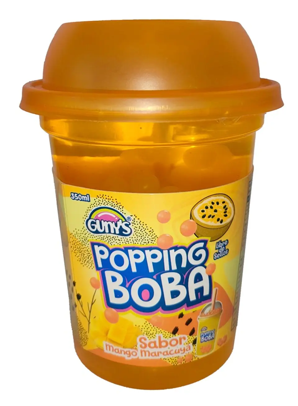 Bebida Popping Boba Durazno Gunys (350 ML) 1