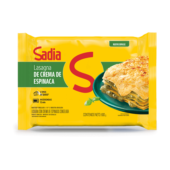 Lasagna de Crema de Espinaca
