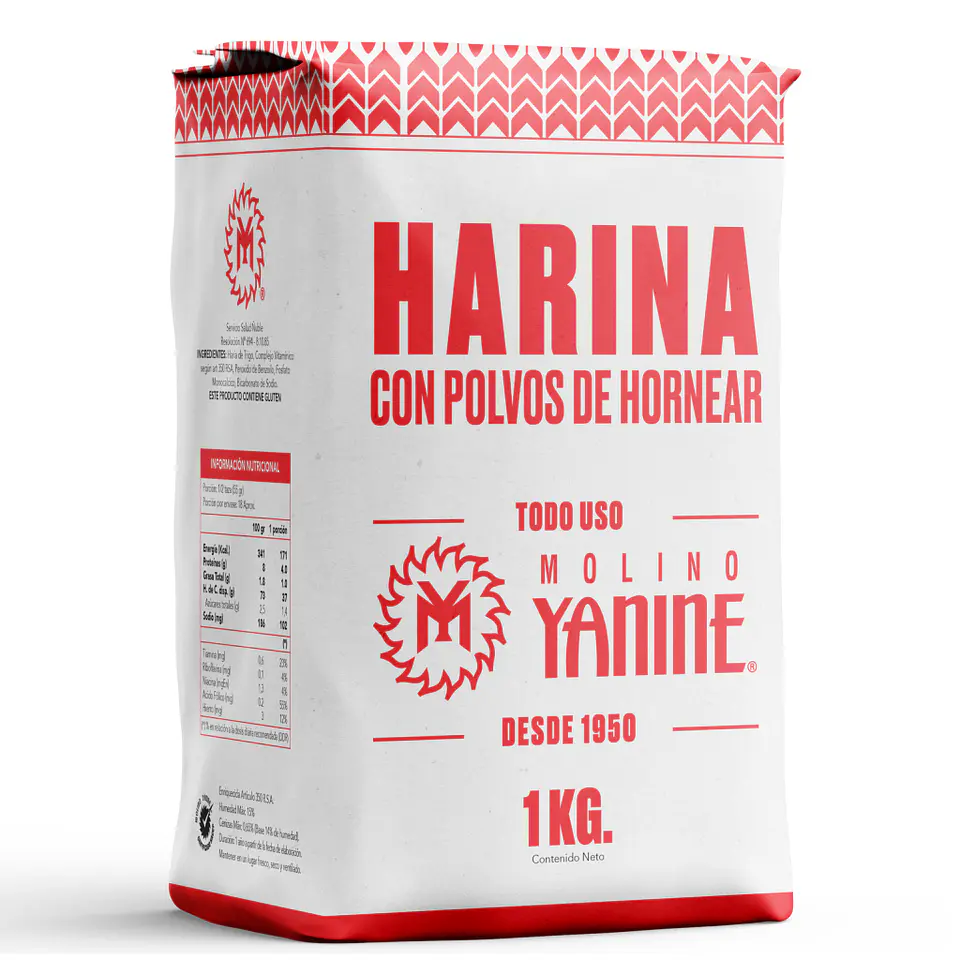 Harina Con Polvos de Hornear 1kg Yanine 1