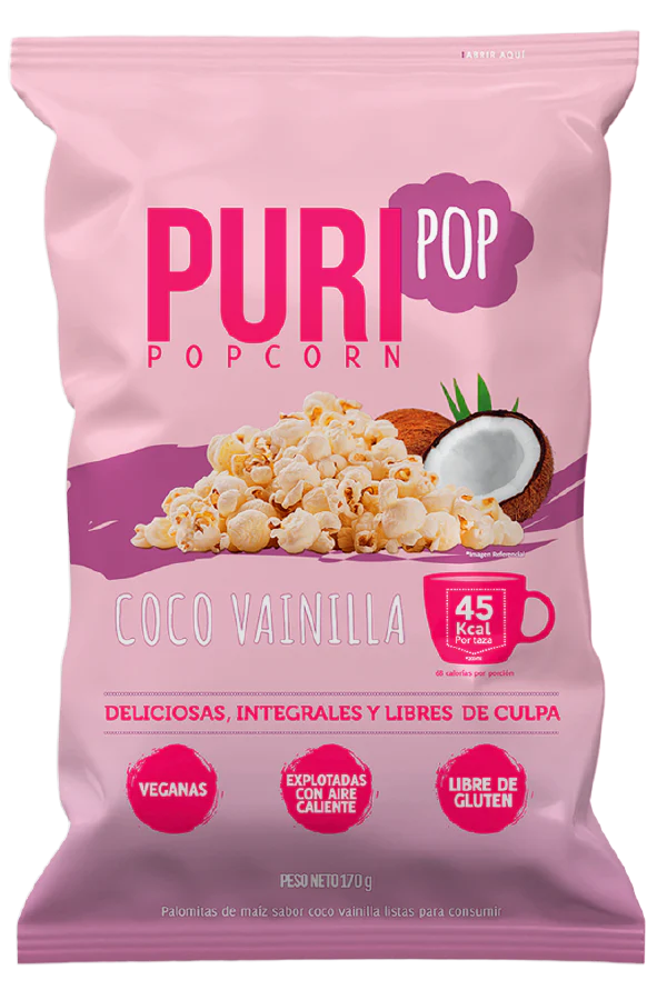 Puripop Popcorn Coco Vainilla 25 gr.