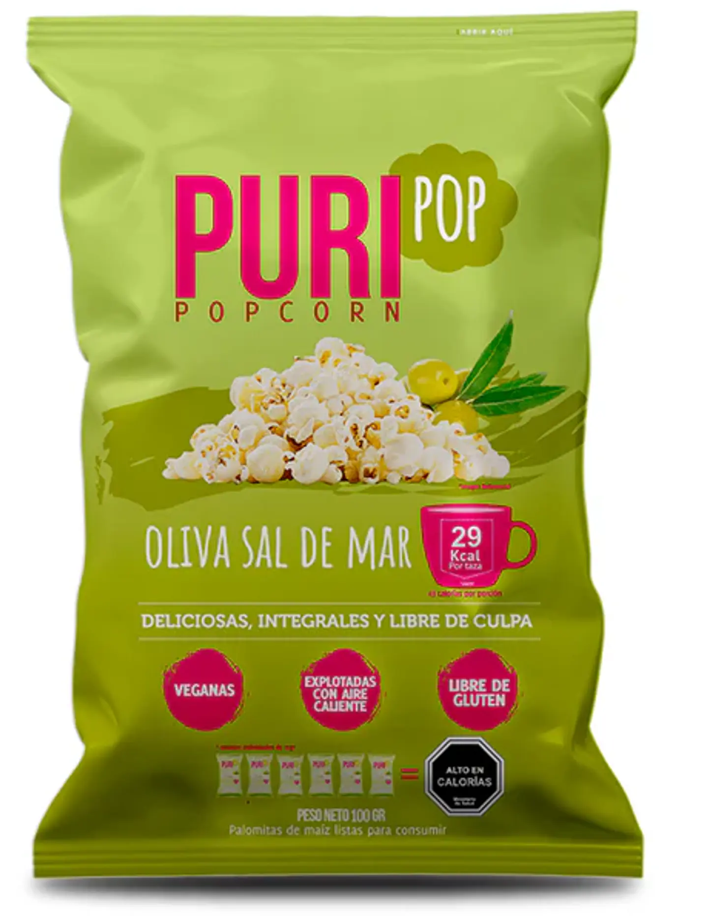 Popcorn Oliva Sal de Mar 25gr. 1