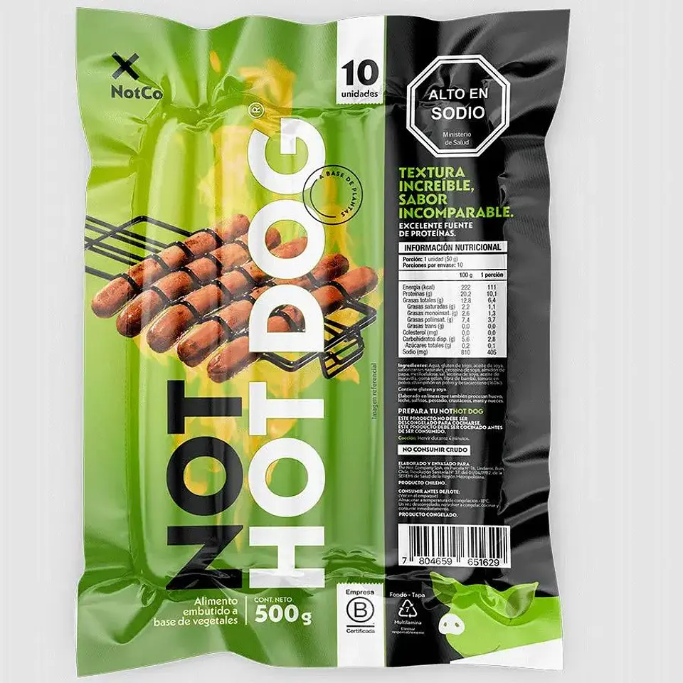 Salchicha Vegetal Nothotdog 500g 1