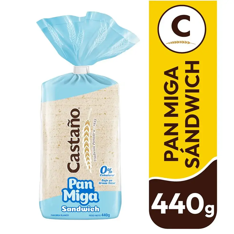 Pan Molde Castaño Miga Sándwich Sin Borde 440 g 1