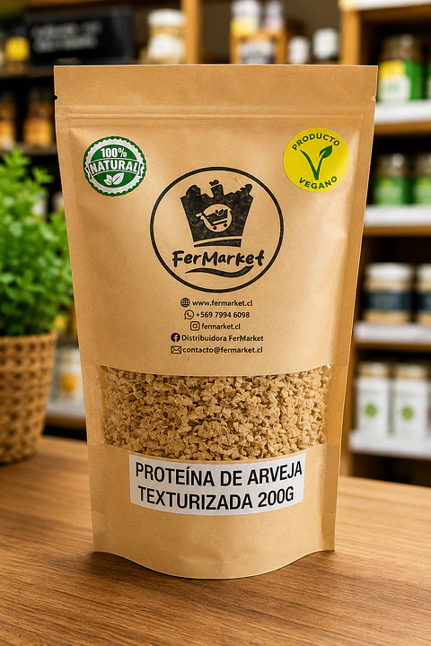 Proteina de Arveja Texturizada 200g - Vegan Fer / Fermarket
