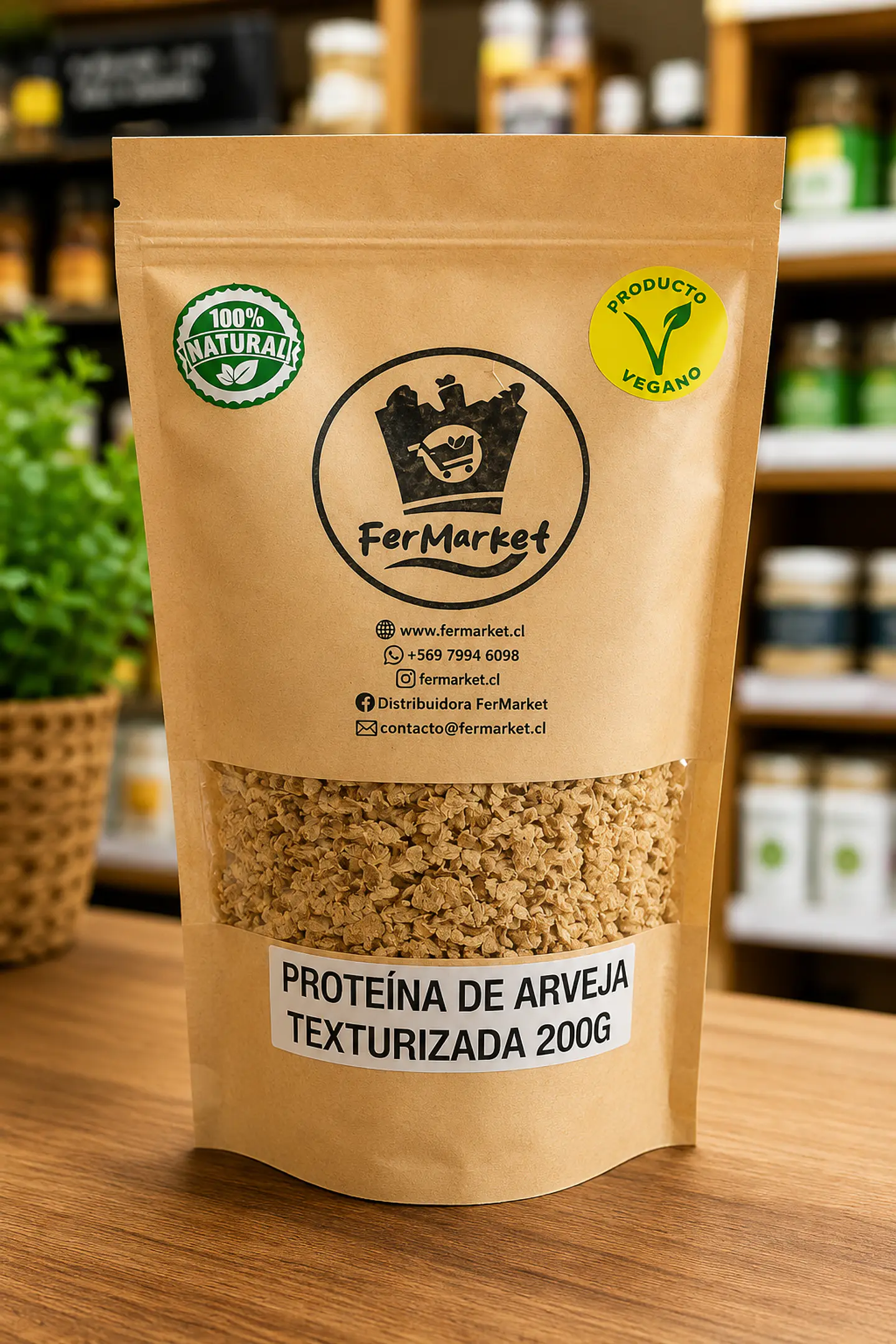 Proteina de Arveja Texturizada 200g - Vegan Fer / Fermarket 1