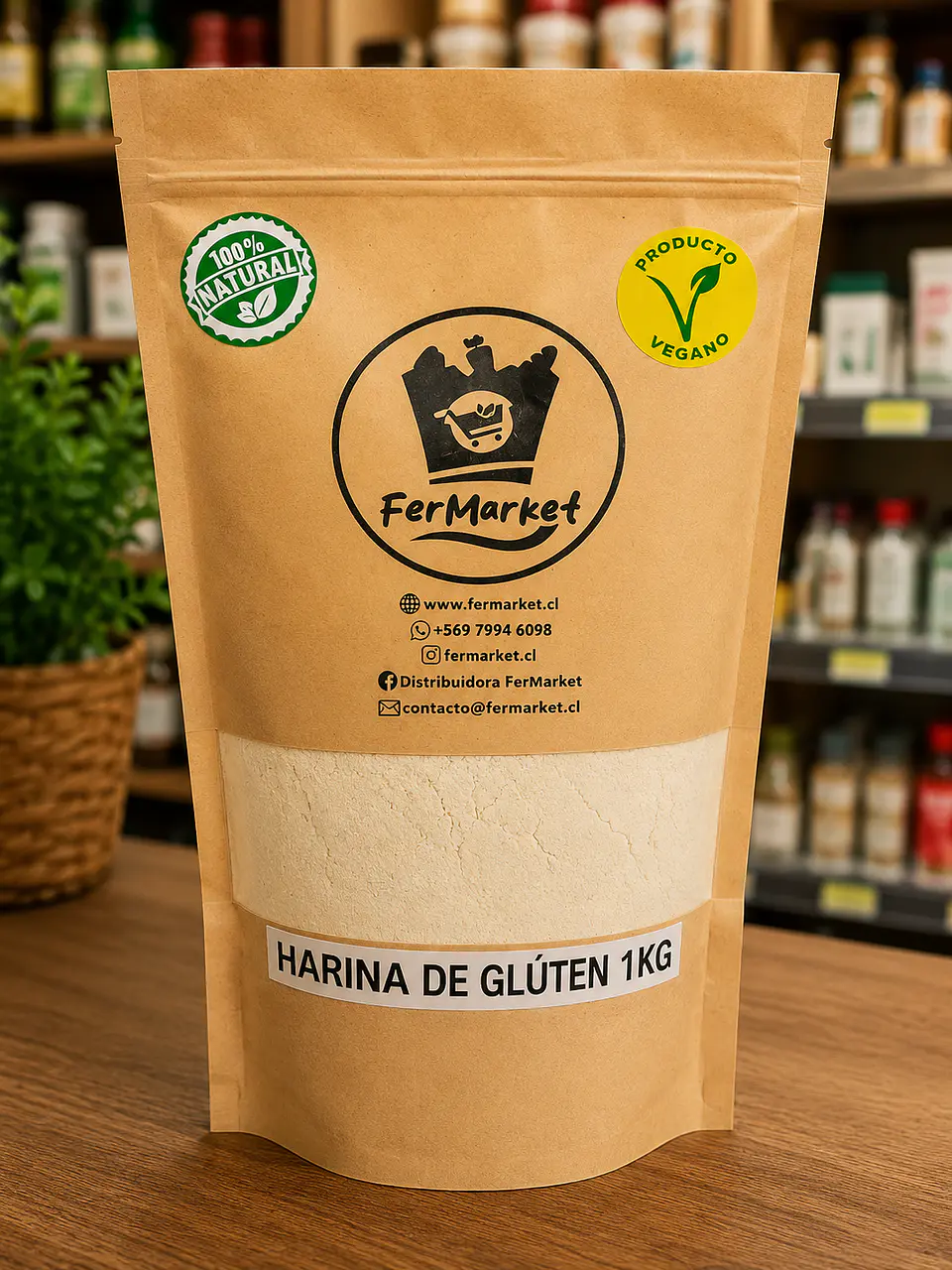 Harina de Gluten FerMarket -VeganFer – 1KG 1