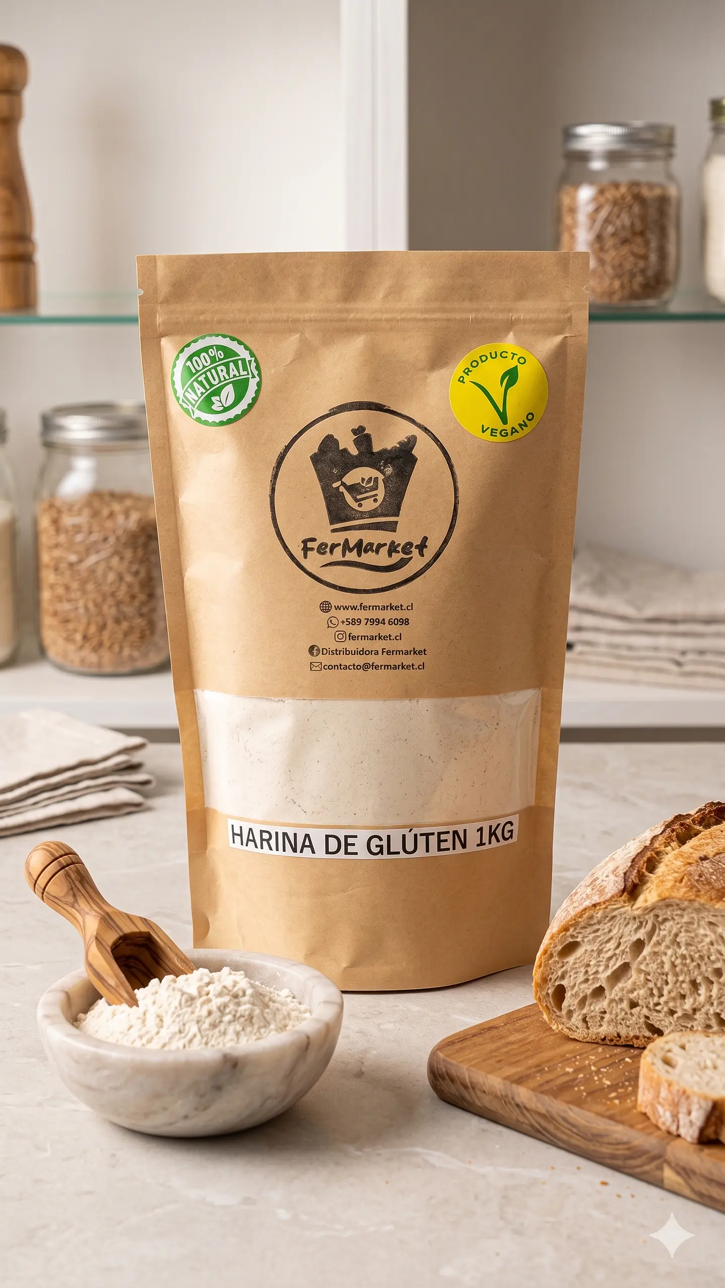 Harina de Gluten FerMarket -VeganFer – 1KG 2