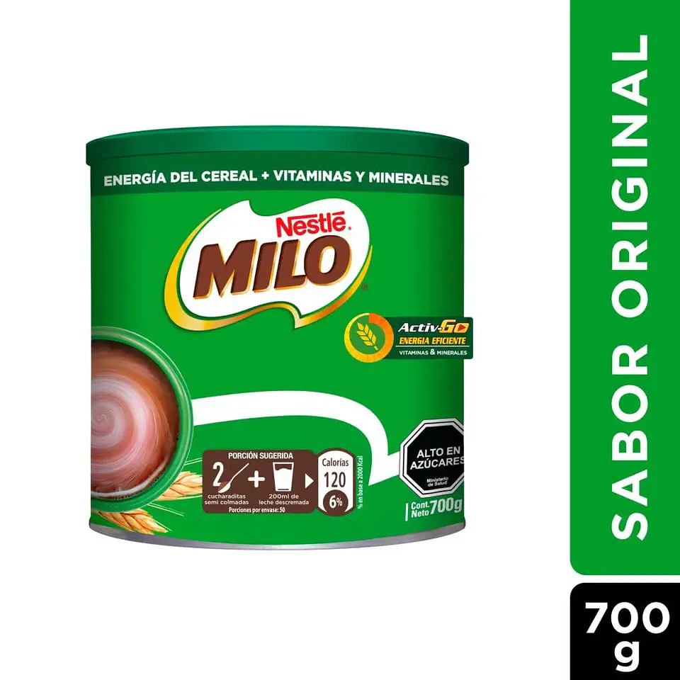 Saborizante para leche Milo Activ-Go tarro 700 g 1