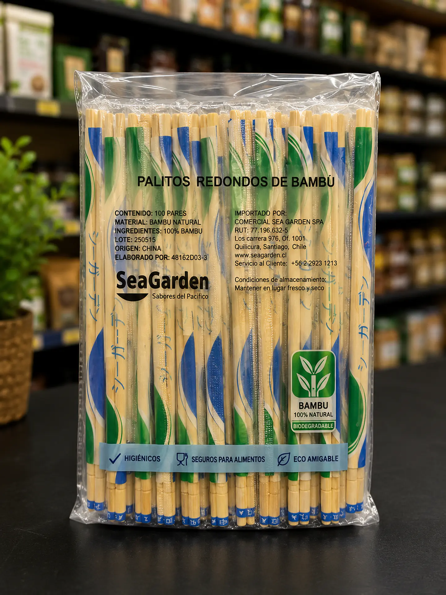 Palitos Redondos de Bambú SeaGarden 🥢 100 PARES 1