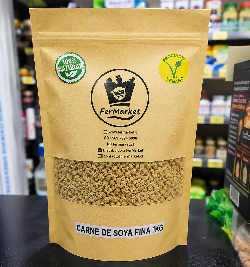 Carne de Soya Fina 1kg - FerMarket  2