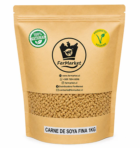 Carne de Soya Fina 1kg - FerMarket 
