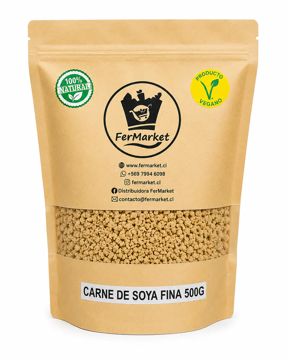 Carne de Soya Fina 500G - FerMarket  1