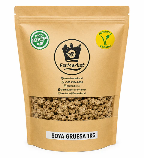 Carne de Soya Gruesa 1kg - FerMarket