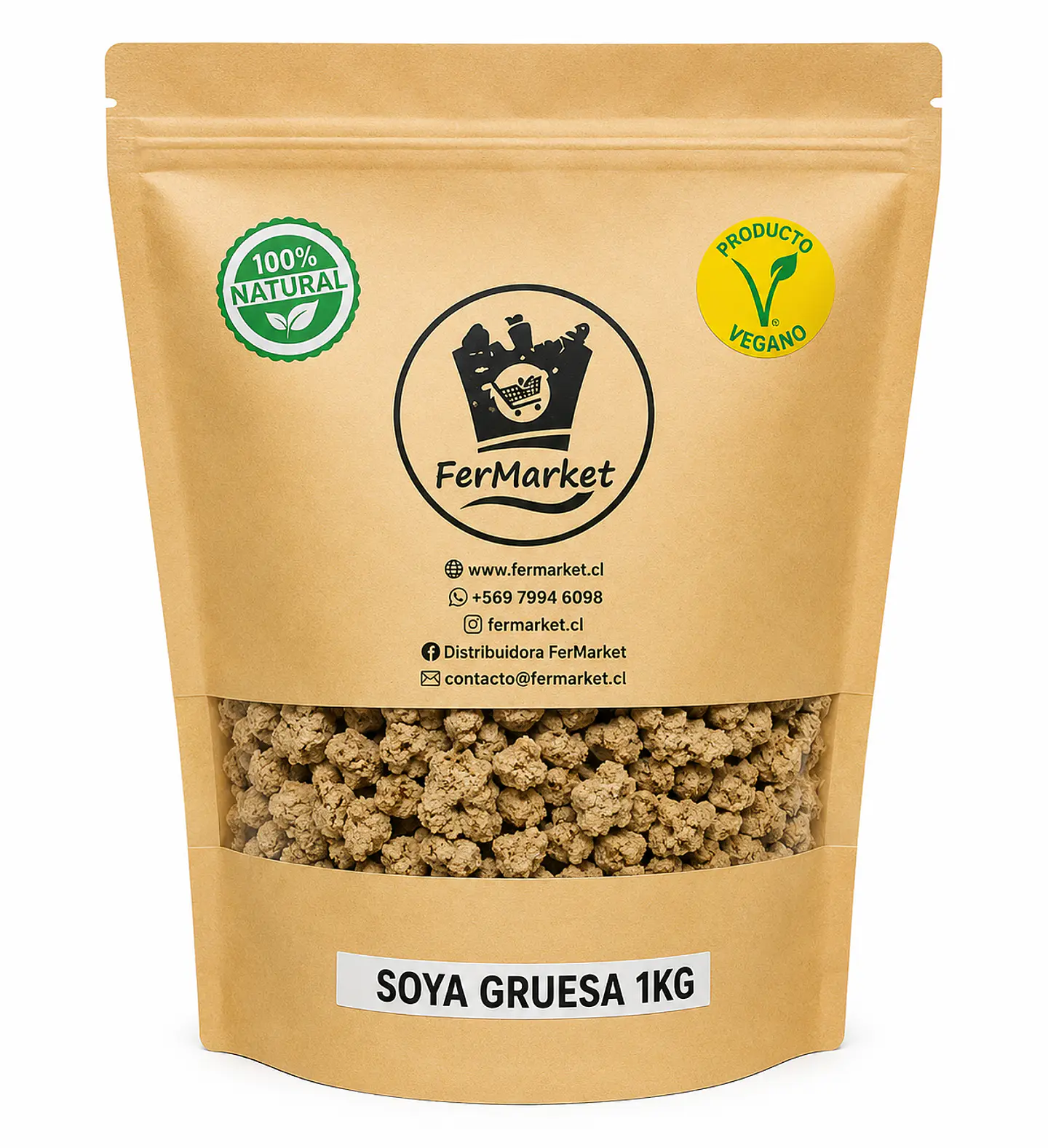 Carne de Soya Gruesa 1kg - FerMarket 1