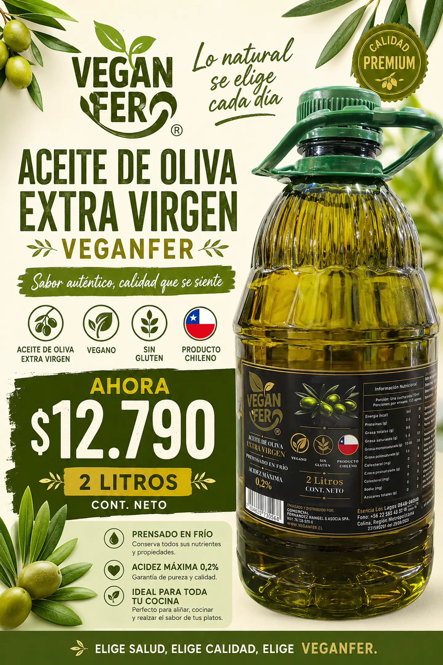 Aceite de Oliva - VeganFer 2Lt. 1