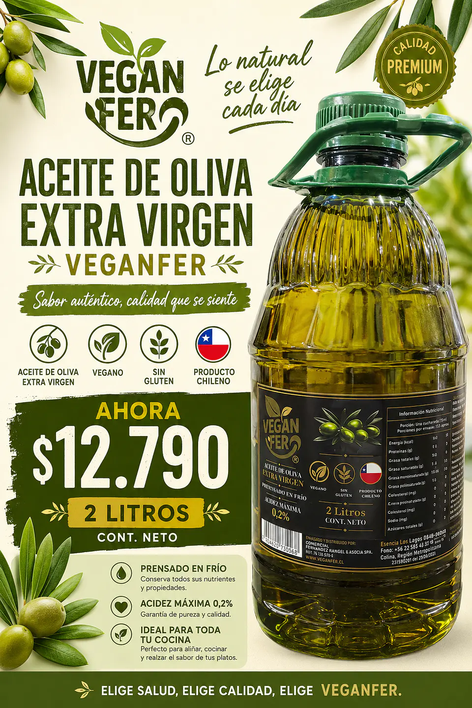 Aceite de Oliva - VeganFer 2Lt. 1