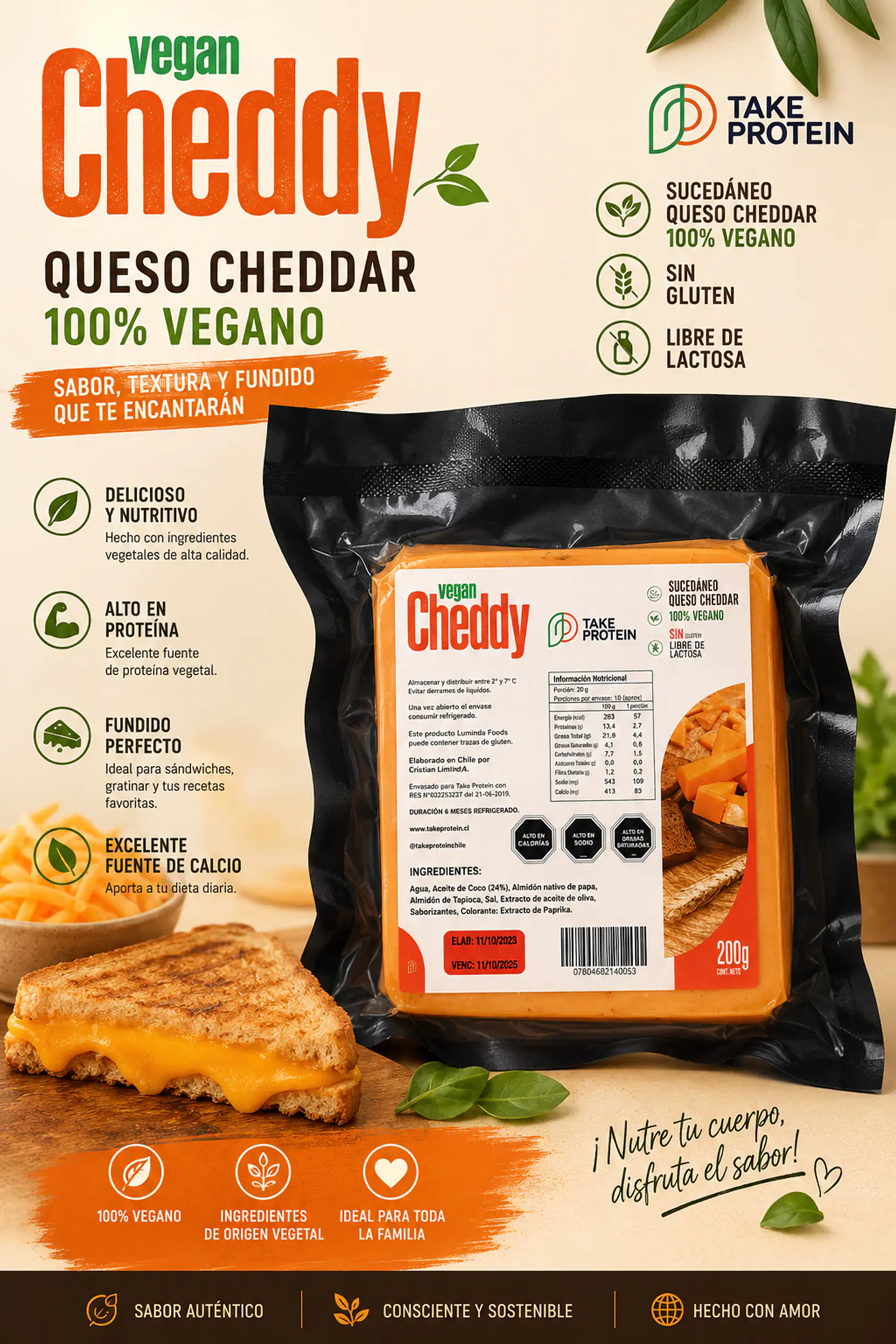 Vegan Cheddy - Take Protein 1