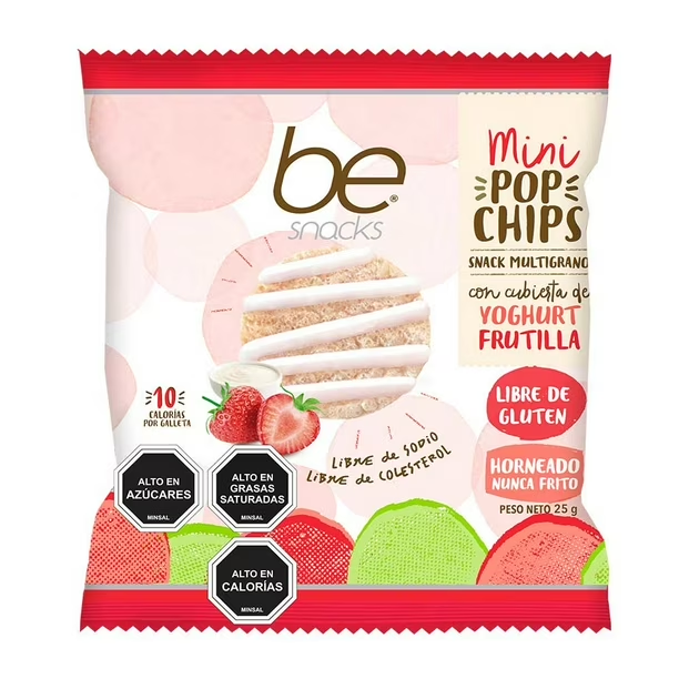 Mini Pop Chips Yoghurt Frutilla, 25 g
