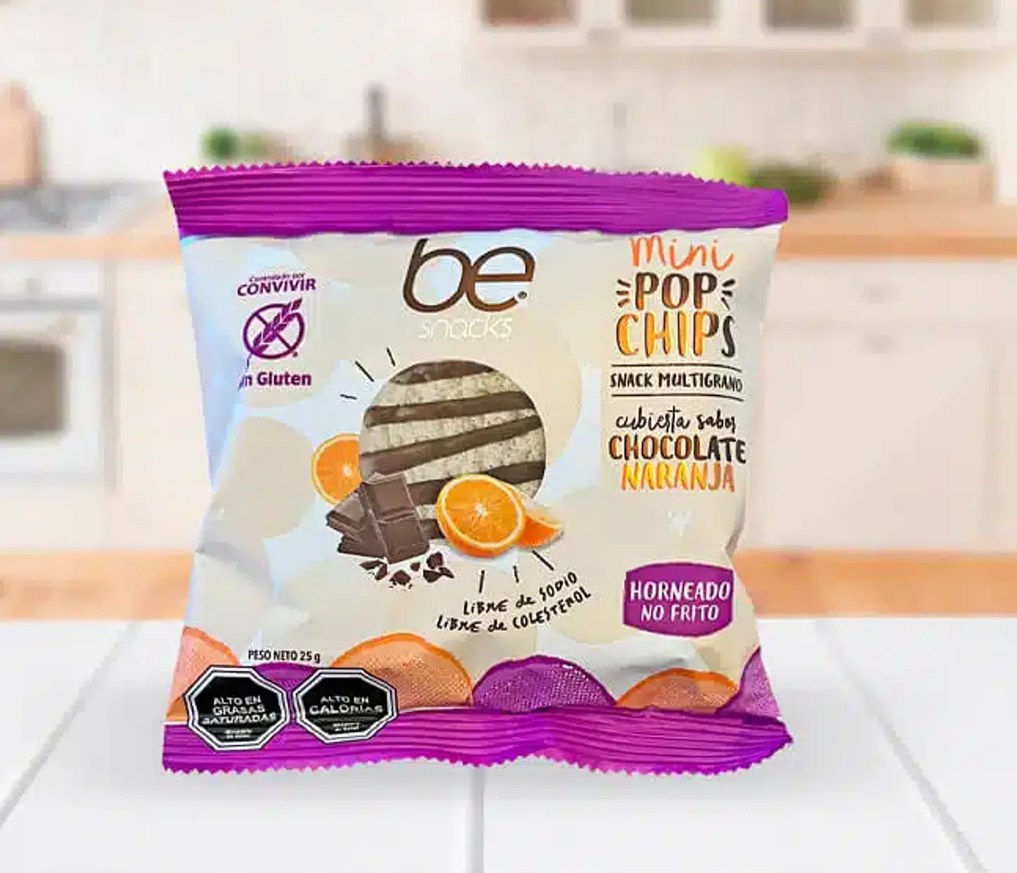 Mini Pop Chips Chocolate Naranja, 25 g 1
