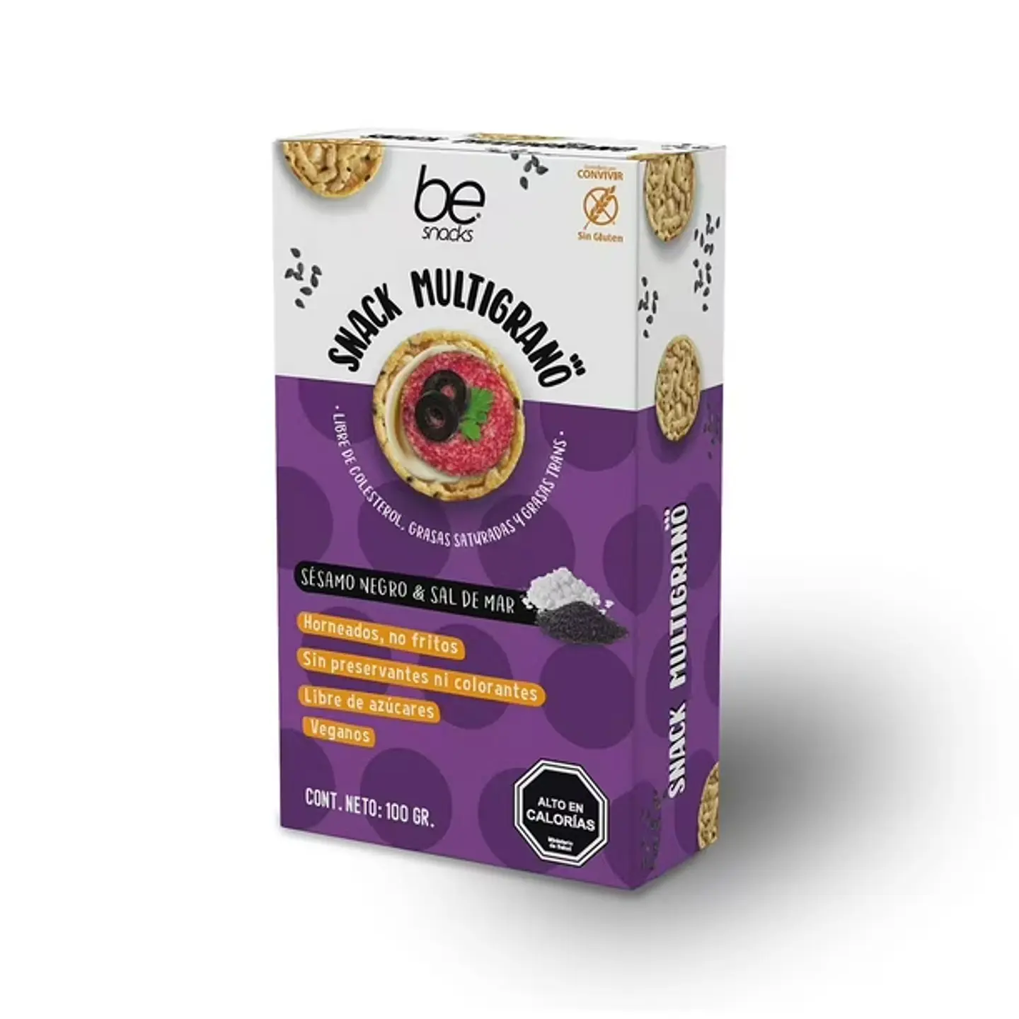 Snack Multigrano Sésamo Negro & Sal De Mar, 100 g 1