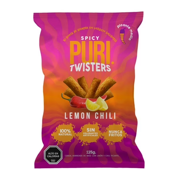 Puri Twister Sabor Limon Picante, 125 g