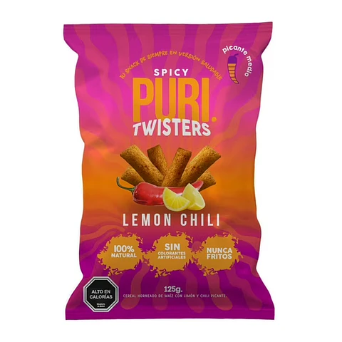 Puri Twister Sabor Limon Picante, 125 g