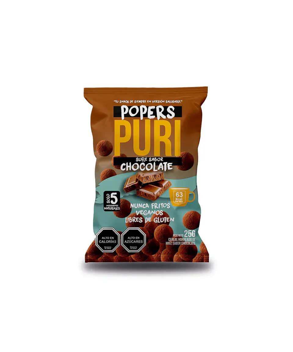 Puri Popers Chocolate Colación 25gr. 1