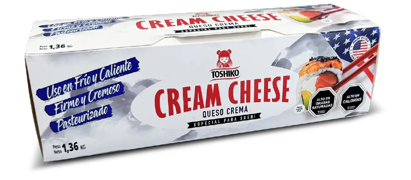 Queso crema Toshiko 1,36 Kg - Caja 10u 1