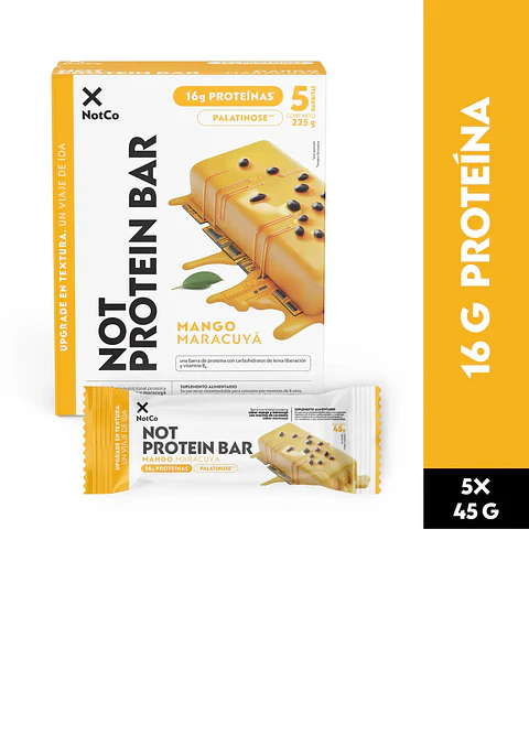 Barra de Proteína NotProtein Bar Mango Maracuyá 5un 45g