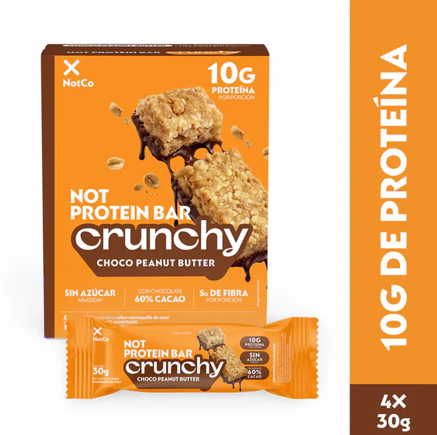 Barra de Proteina NotProtein Crunchy Peanut 30g 1