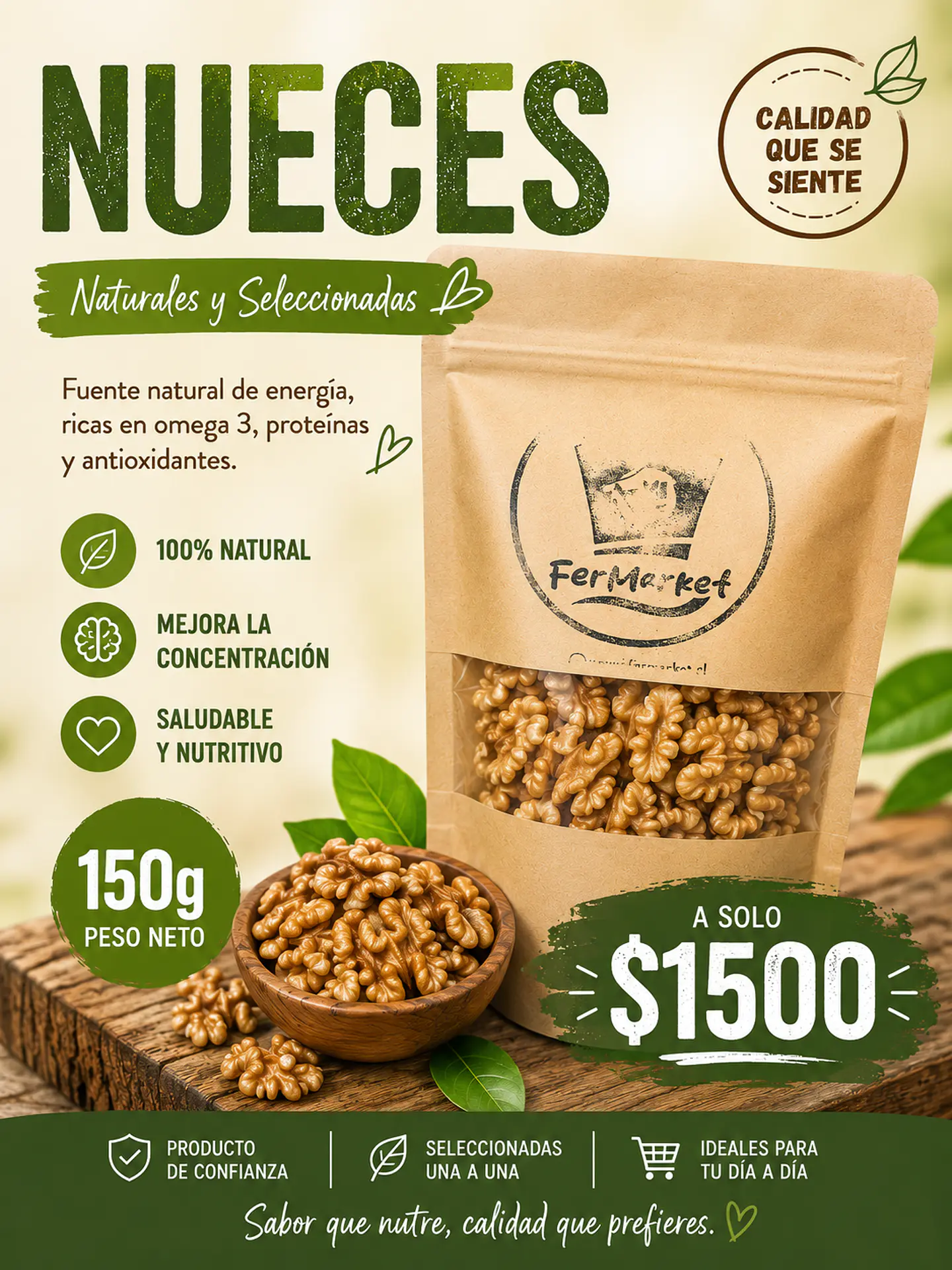Nueces 150 gr - VeganFer 1
