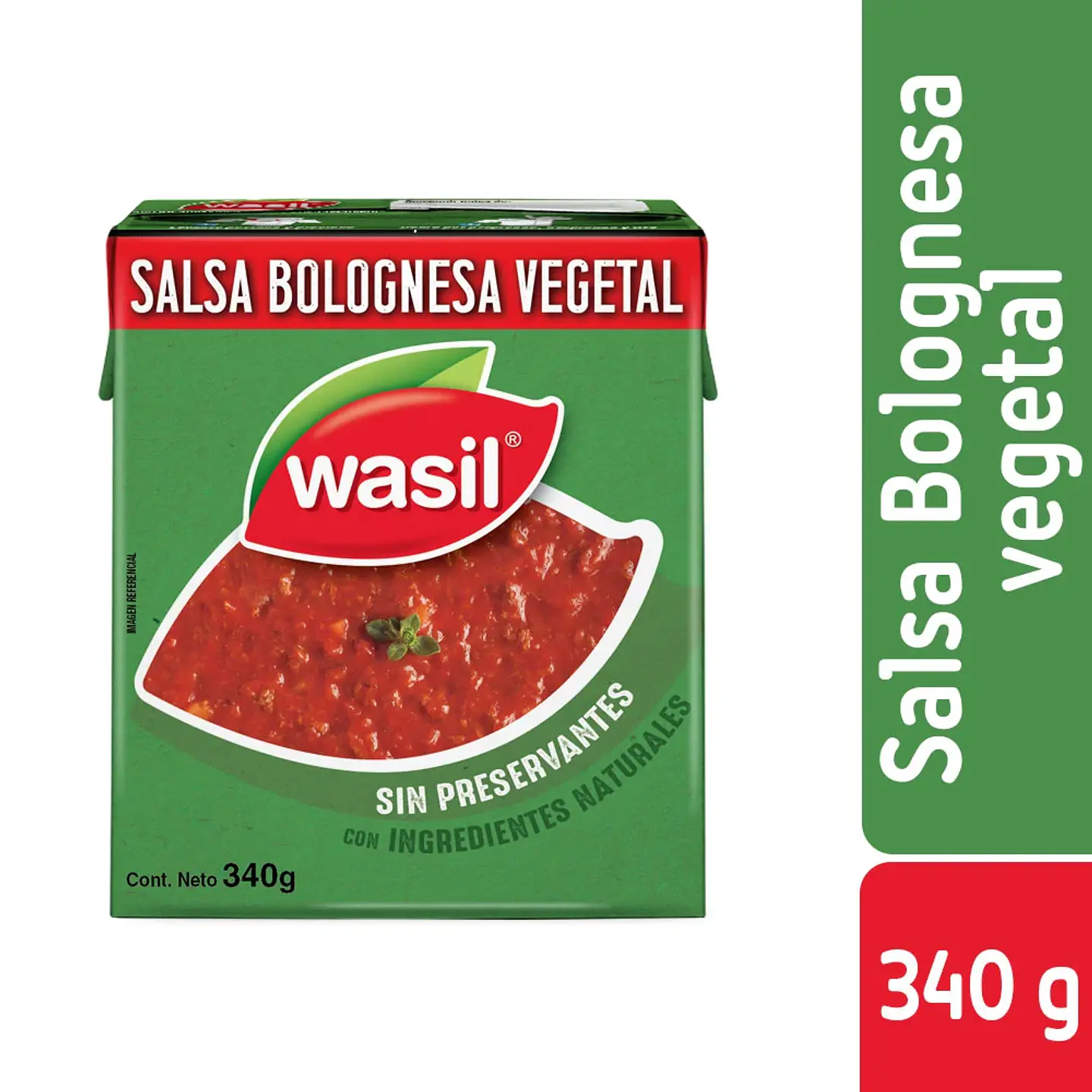 SALSA BOLOGNESA VEGETAL WASIL, 380 G NETO 1